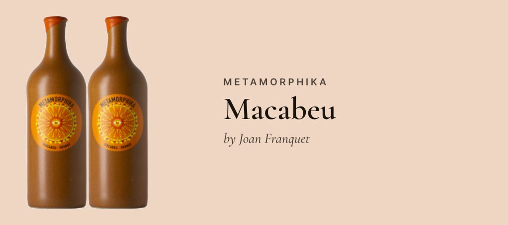 Etiqueta de Metamorphika Macabeu 2023, vi orange