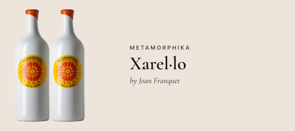 Etiqueta de Metamorphika Xarel·lo 2023, vi orange