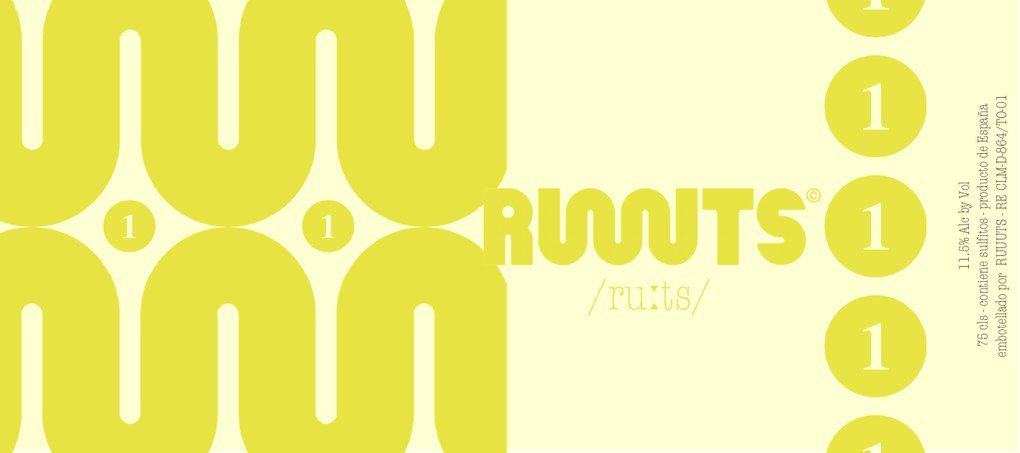 Etiqueta de Ruuuts 1 2023, vino blanco