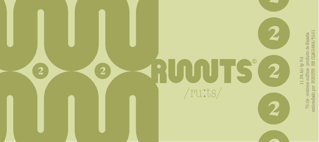 Etiqueta de Ruuuts 2 2023, vino blanco