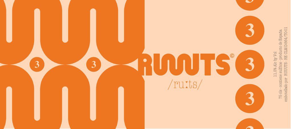 Etiqueta de Ruuuts 3 2024, vino tinto