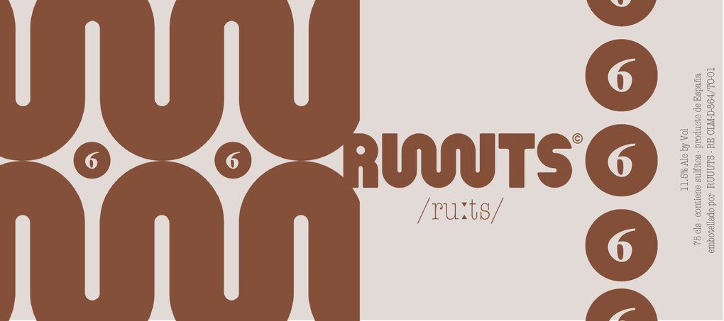 Etiqueta de Ruuuts 6 2021, vino espumoso