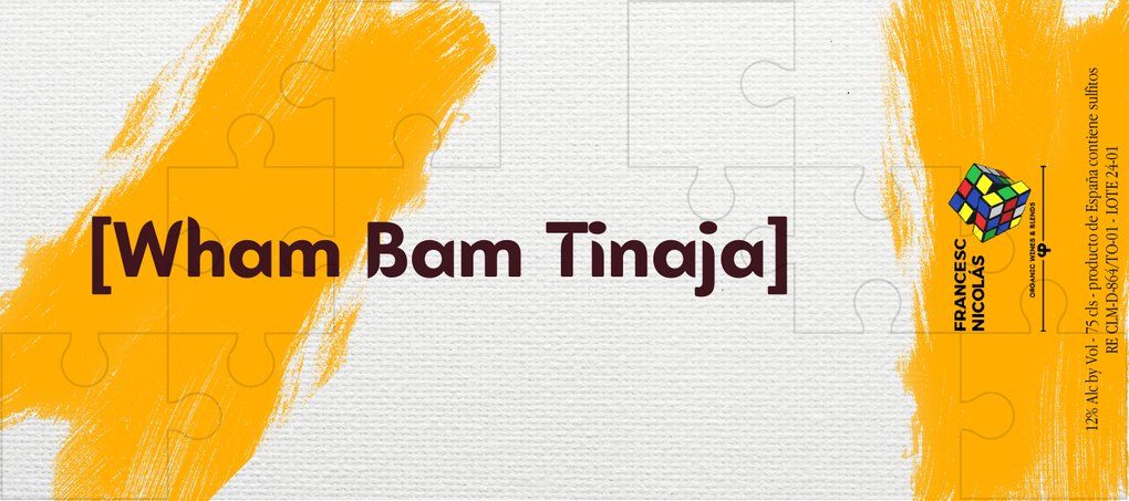 Etiqueta de Wham Bam Tinaja 2025, vino orange
